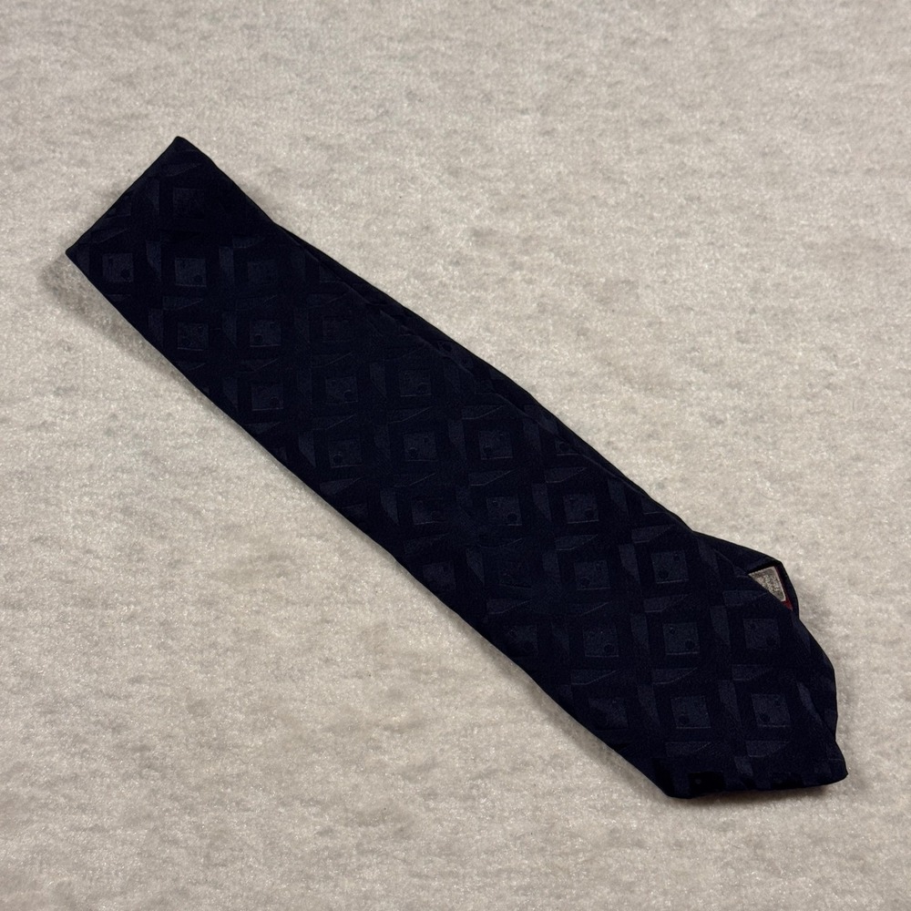 Wentworth Jacquard Solid Navy‎ Blue Tie Subtle Texture Classic Necktie
